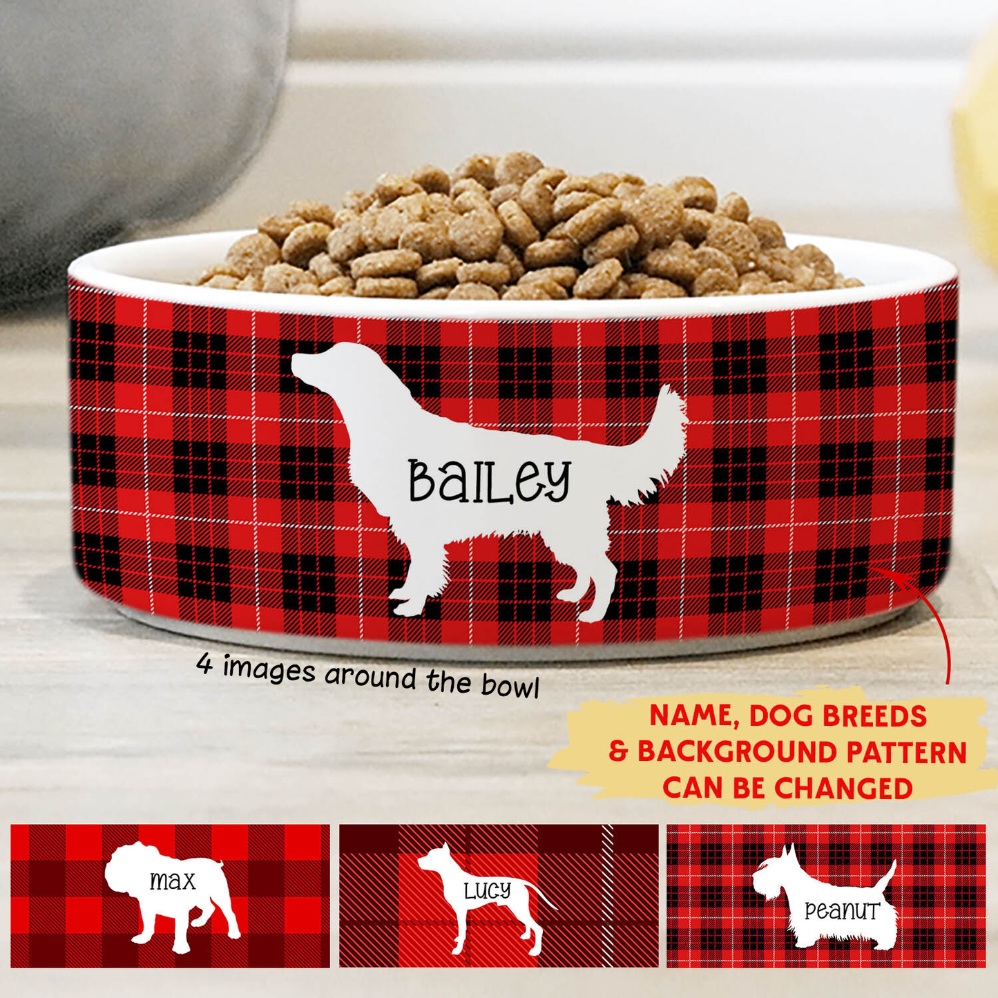 Dog Bowl - Personalized Custom Ceramic Pet Bowl