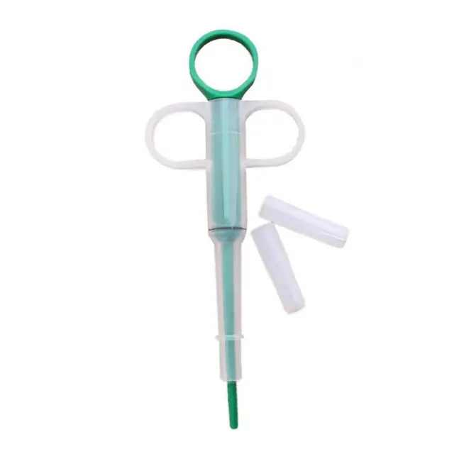 Tablet Pill Gun Piller Push Dispenser Green