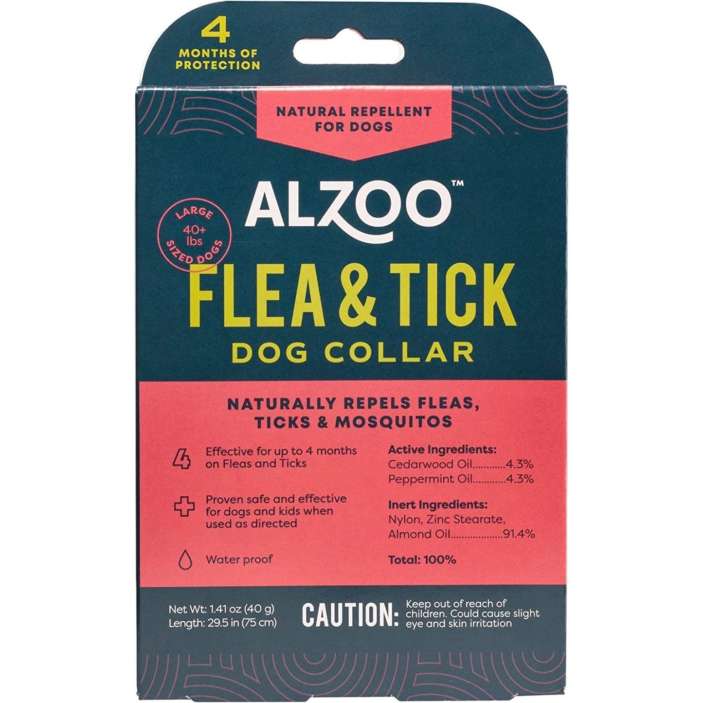 ALZOO Flea & Tick Dog Collar with Natural Diffusing Active Ingredients
