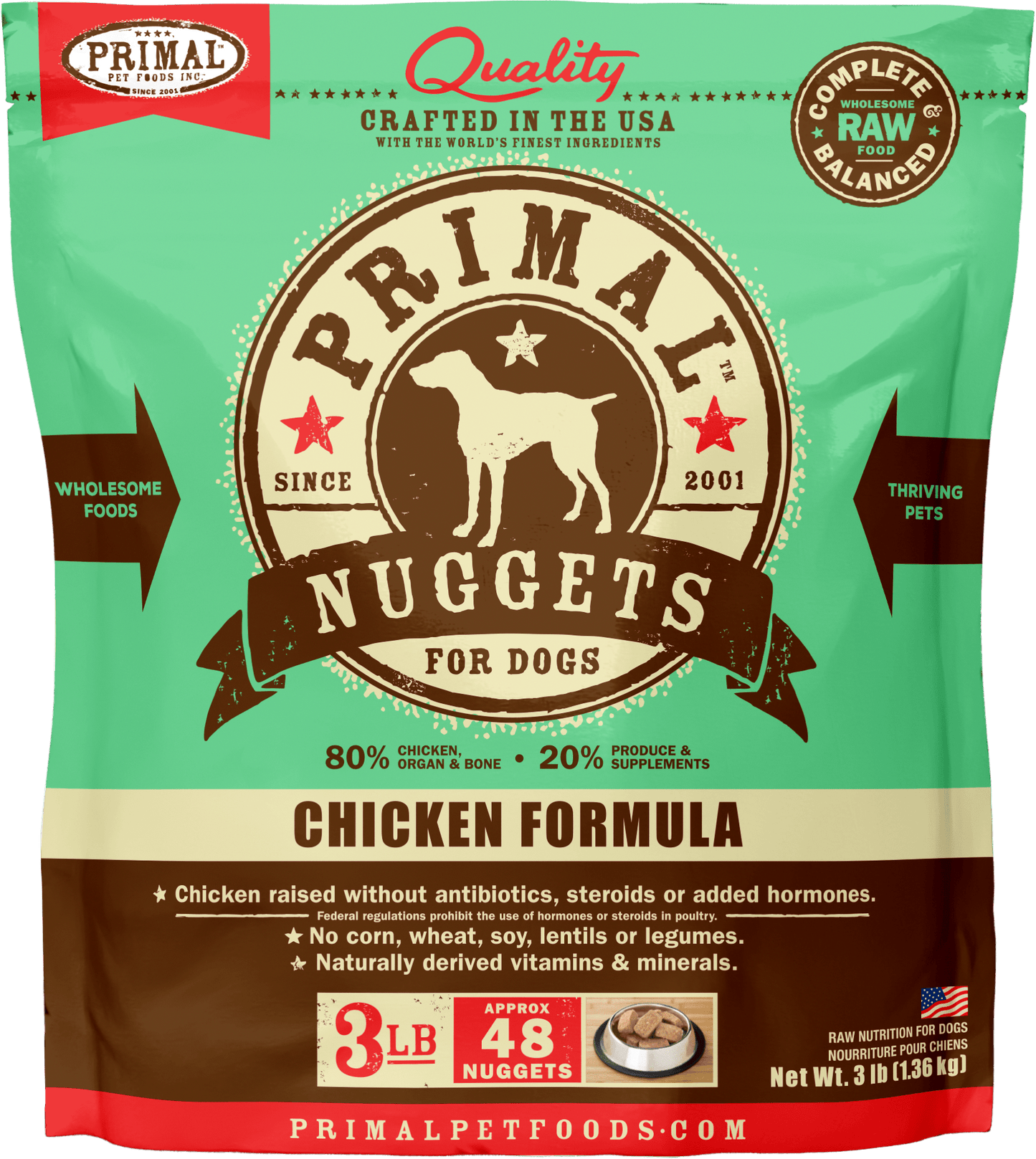 Primal Raw Frozen Chicken Formula For Dogs