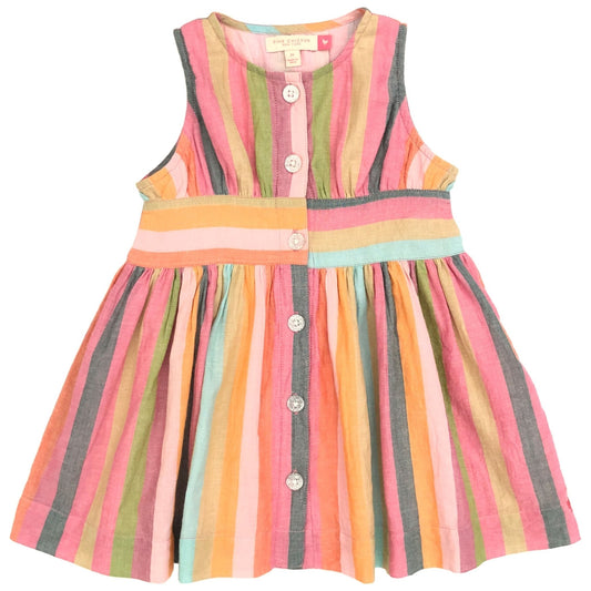 Pink Chicken Birdie Multi-Stripe Dress