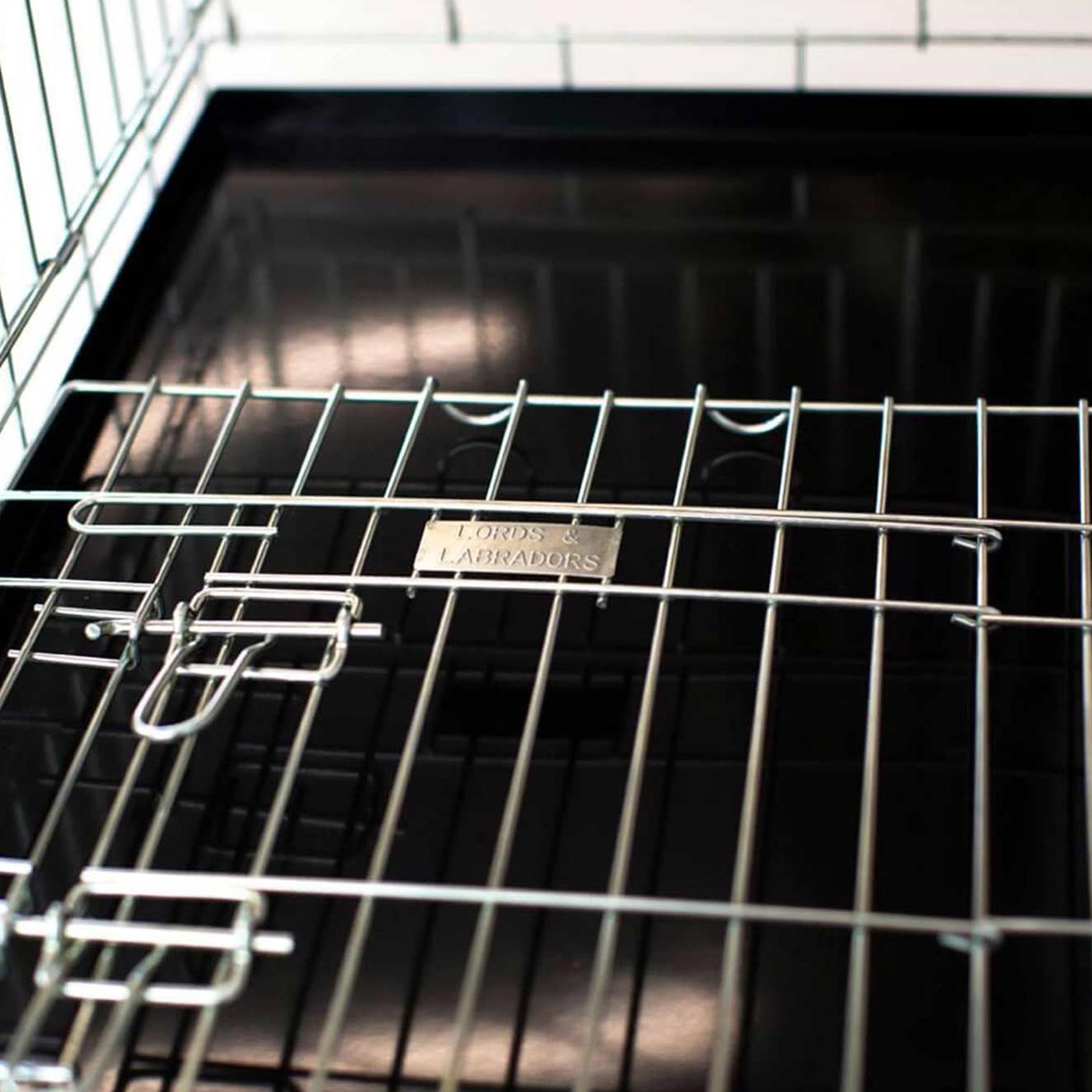 Imperfect Deluxe Dog Crate in Silver by Lords & Labradors