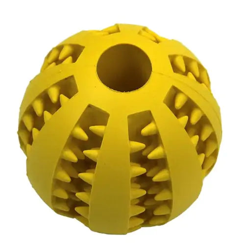 Treat Ball for Cats and Dogs Yellow 5cm